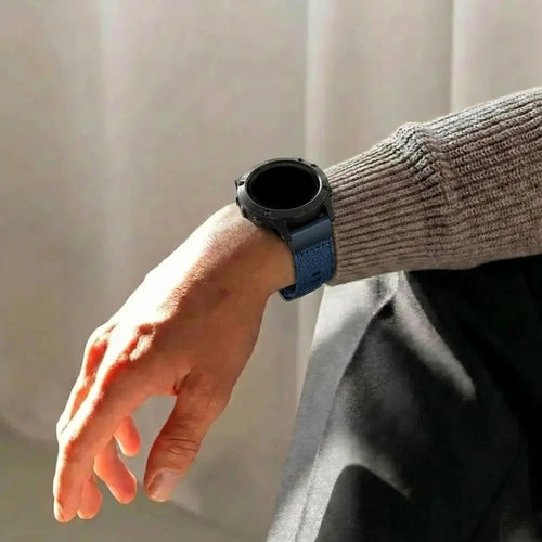 Bracelet hybride nylon Garmin Fenix 5/6 (bleu)