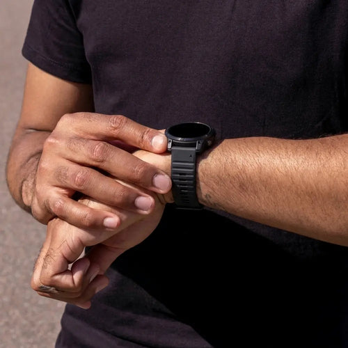 Bracelet silicone robuste Garmin Fenix 7 (noir)
