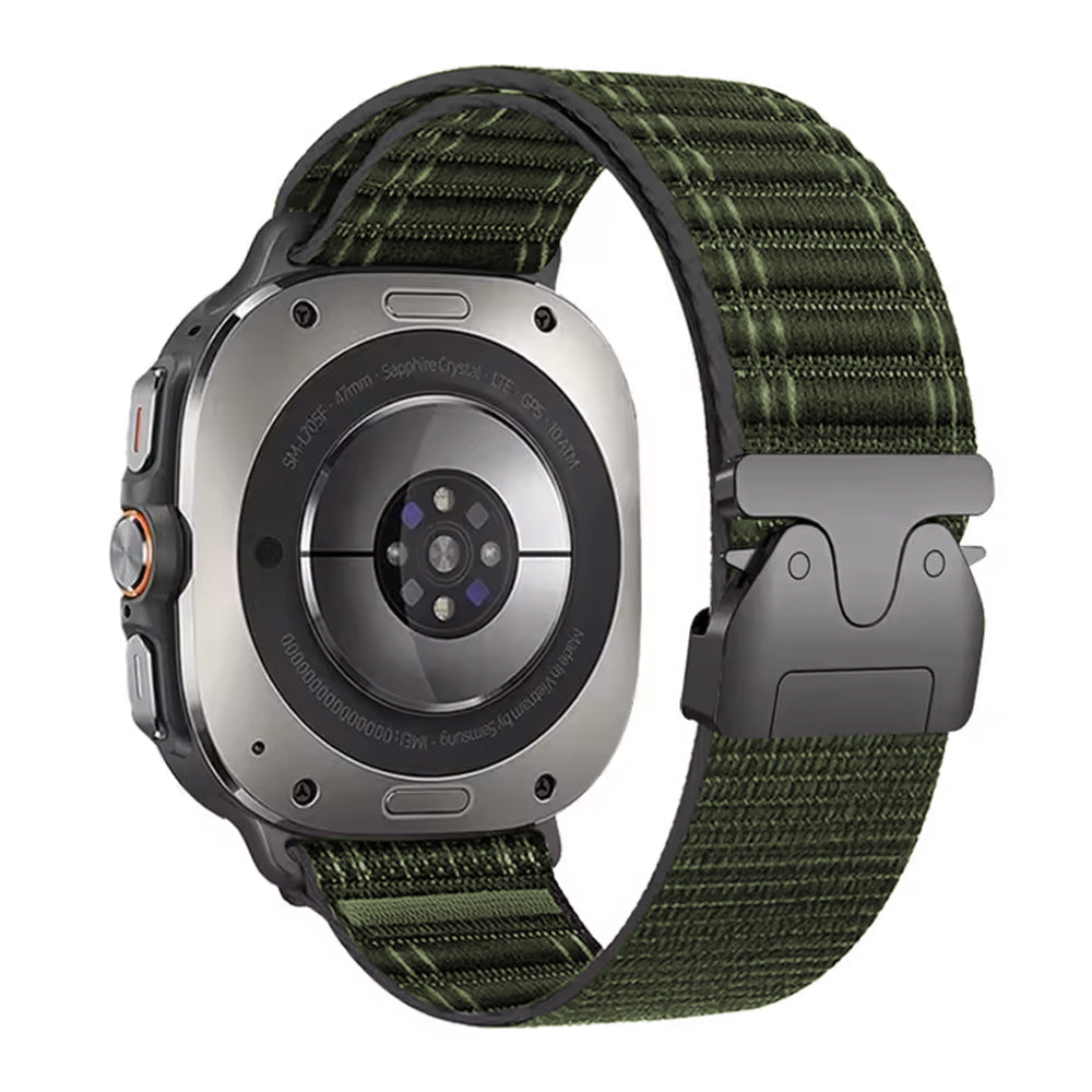 Samsung Galaxy Watch Ultra Wave Nylon Strap with P-buckle (Green)