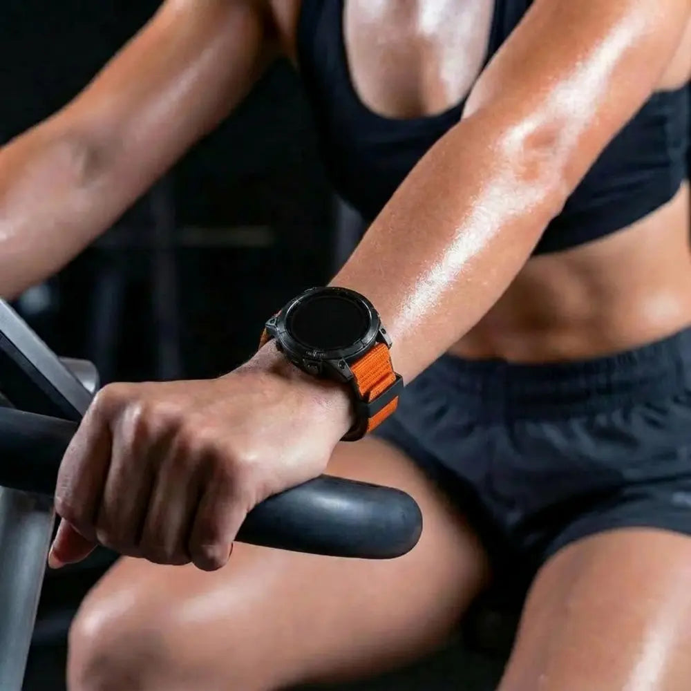 Garmin Fenix 7 Hybrid Nylon Strap (Orange)