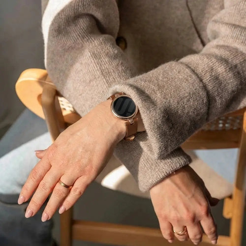 Bracelet cuir Garmin Lily (marron)