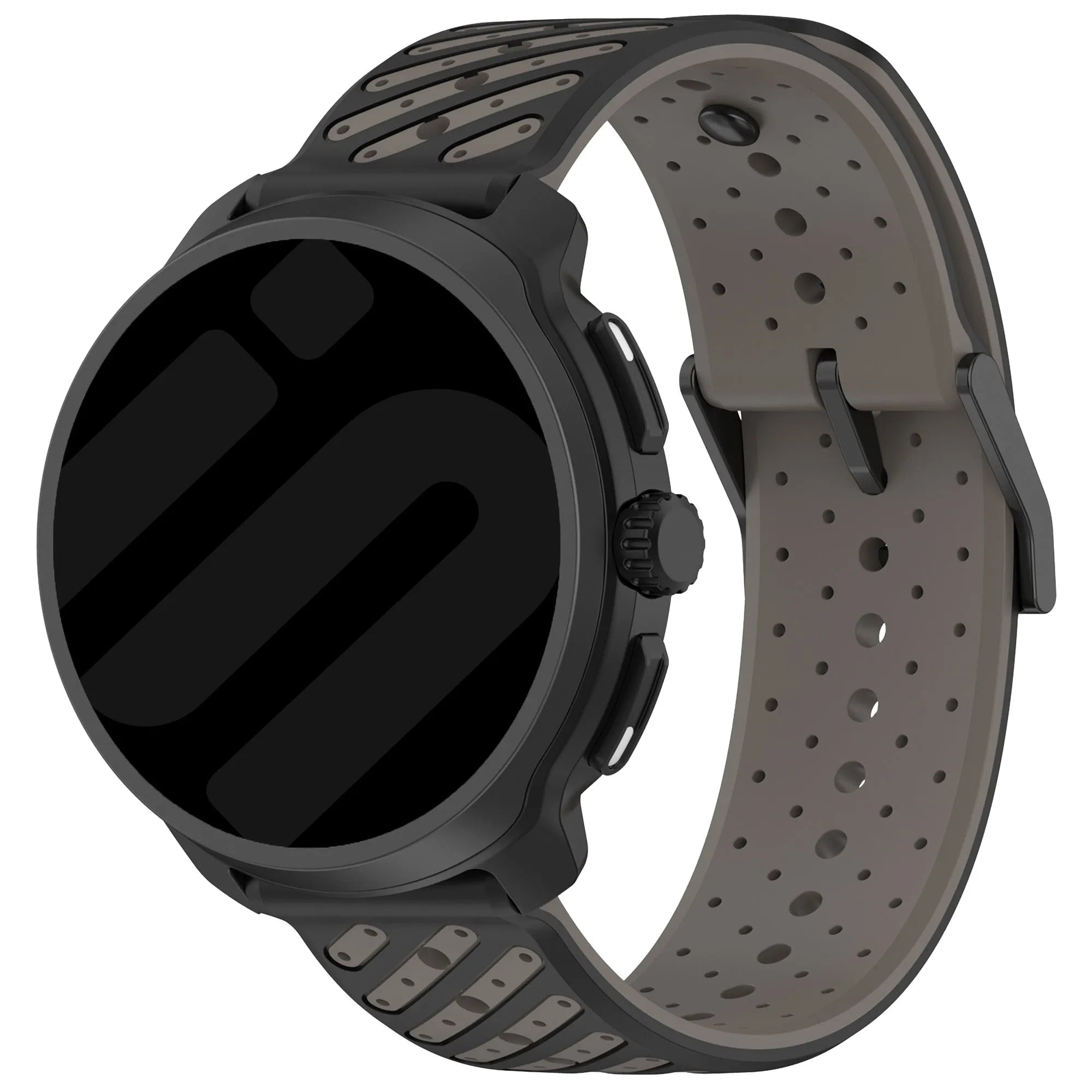 Bracelet silicone à rayures Oppo Watch S (gris)