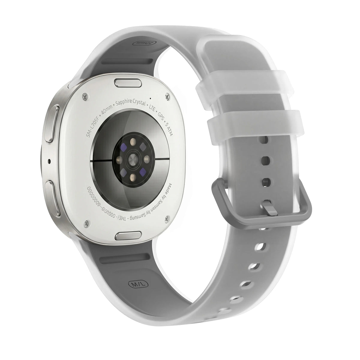 Bracelet silicone jelly Samsung Galaxy Watch 8 - 44mm (gris)