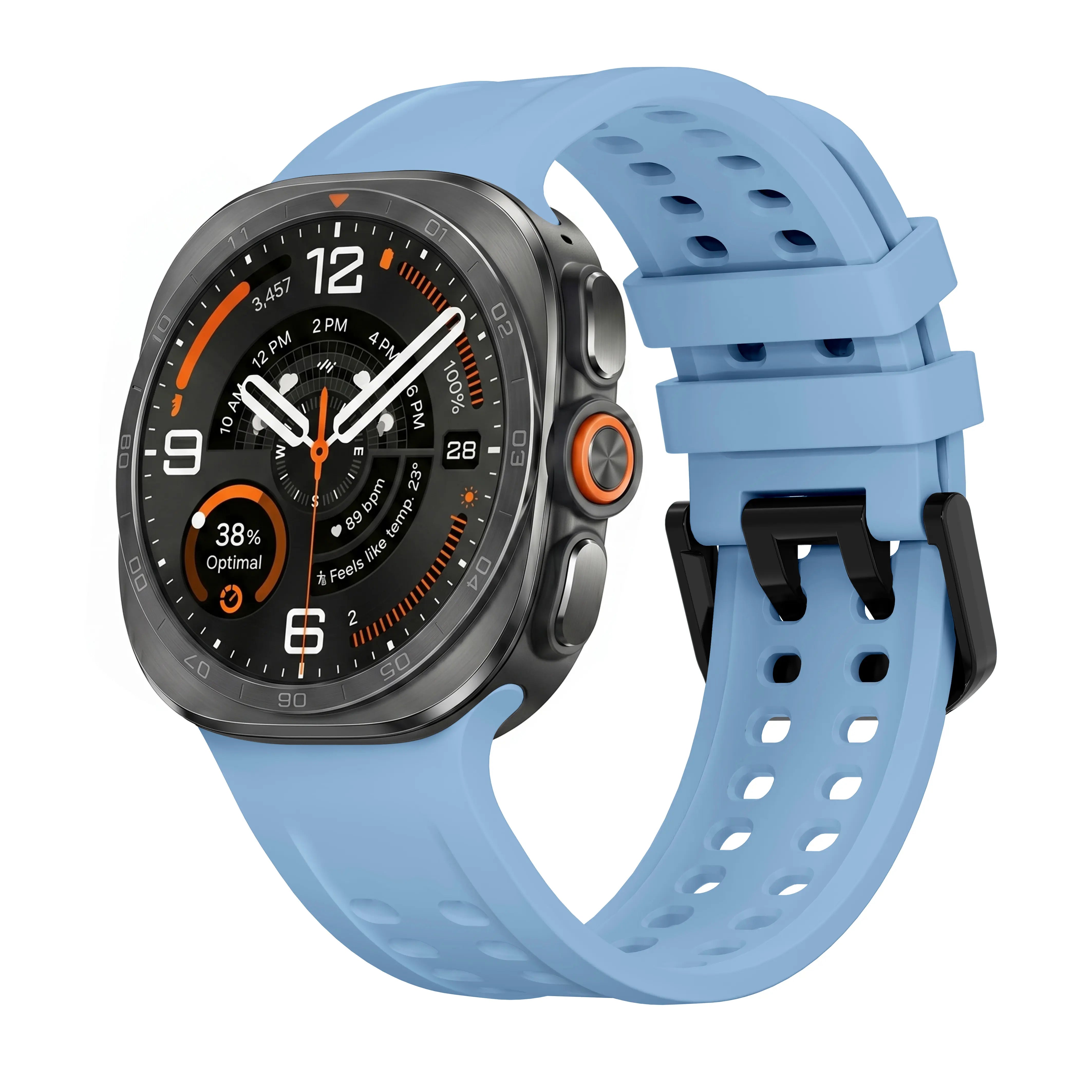 Samsung Galaxy Watch Ultra Silicone Strap (Grey-Blue)
