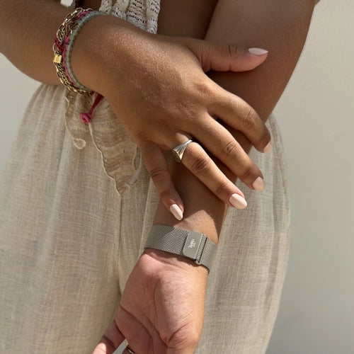 Bracelet milanais xoxo Wildhearts Apple Watch (lumière stellaire)