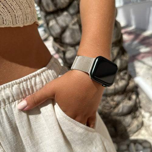 Bracelet milanais xoxo Wildhearts Apple Watch (lumière stellaire)