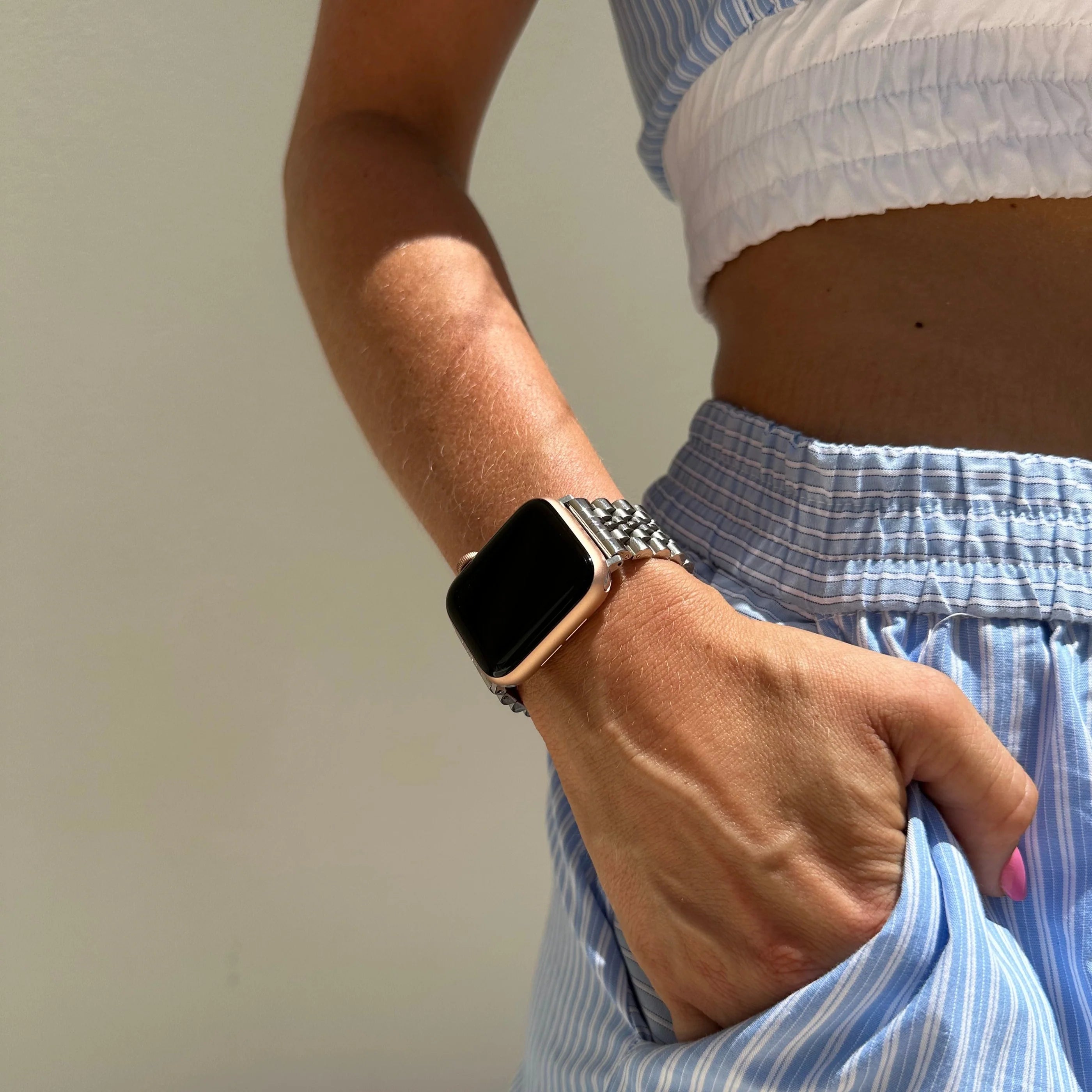 Bracelet acier xoxo Wildhearts Apple Watch (argenté)