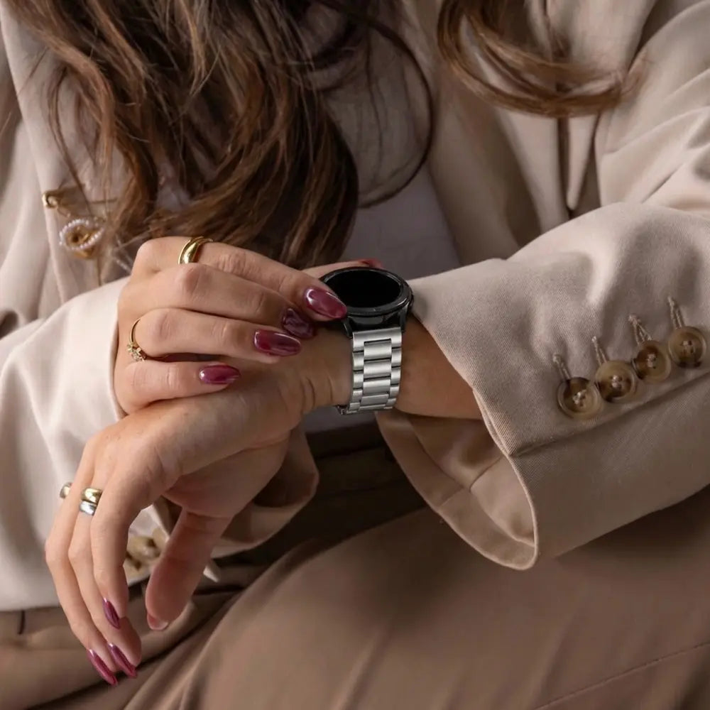 Bracelet acier Samsung Galaxy Watch 46mm (argent)