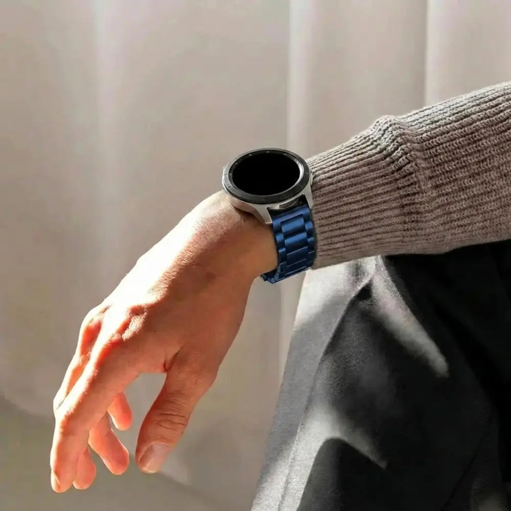 Bracelet acier Samsung Galaxy Watch 46mm (bleu)