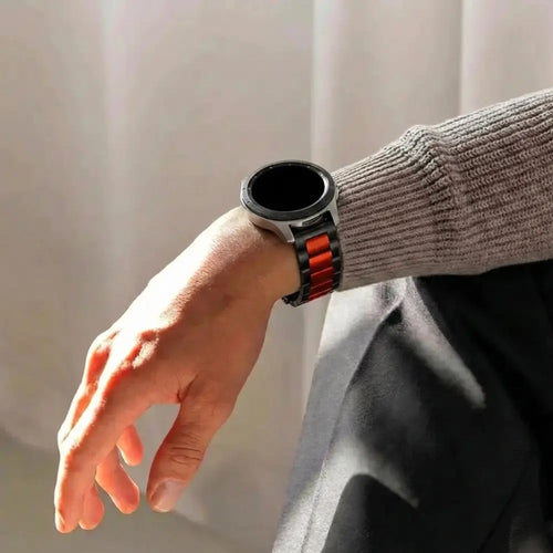 Bracelet acier Samsung Galaxy Watch 46mm (noir/rouge)