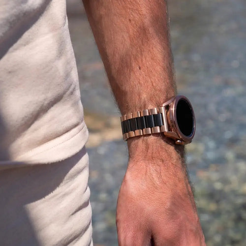 Samsung Galaxy Watch 46mm Steel Strap (Rose Gold/Black)