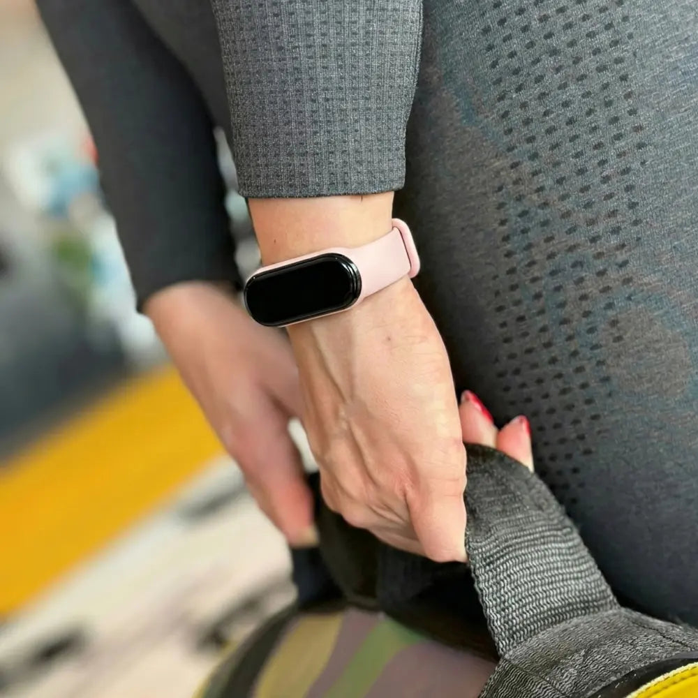 Bracelet silicone Xiaomi Mi Band 6 (rose clair)
