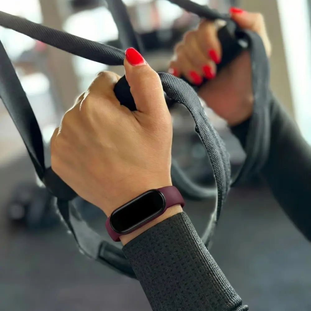 Bracelet silicone Xiaomi Mi Band 6 (vin rouge)
