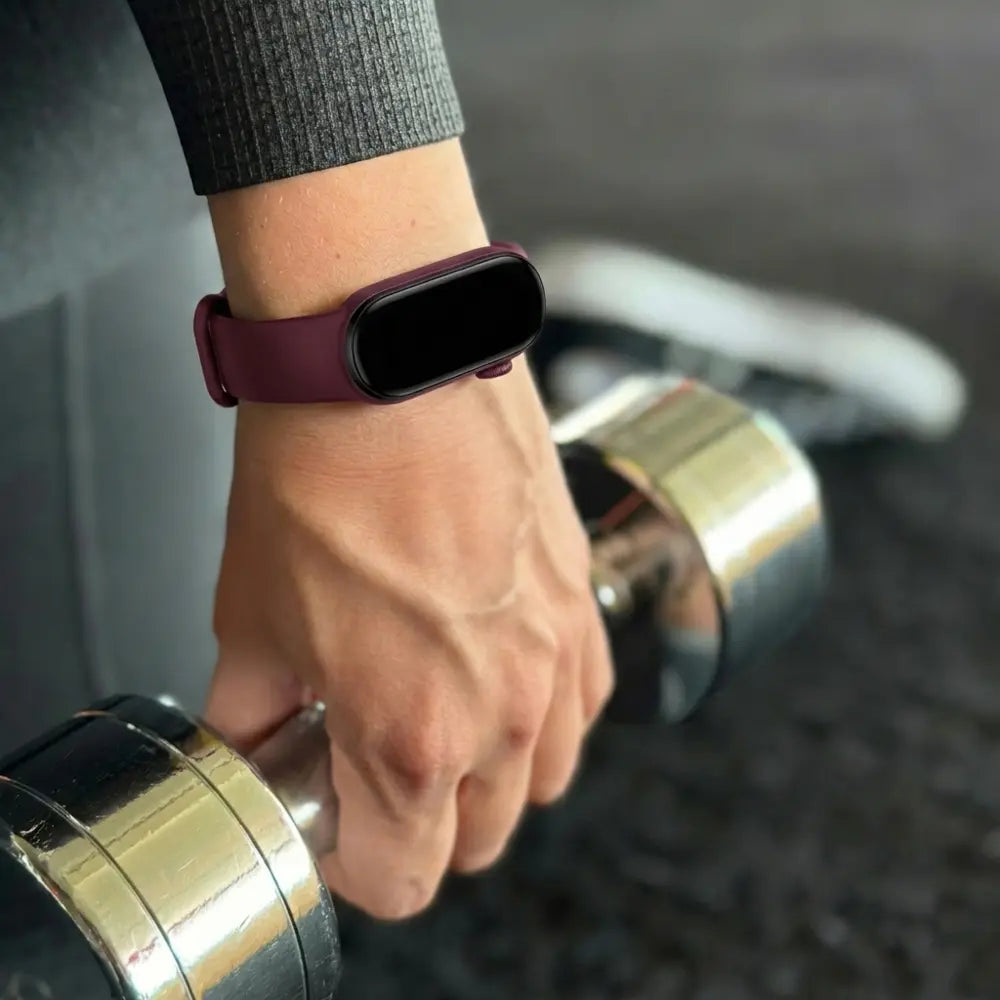 Bracelet silicone Xiaomi Mi Band 6 (vin rouge)