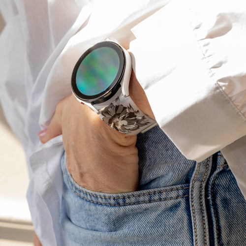 Bracelet magnetique Transparent Flower Samsung Galaxy Watch 6 44mm