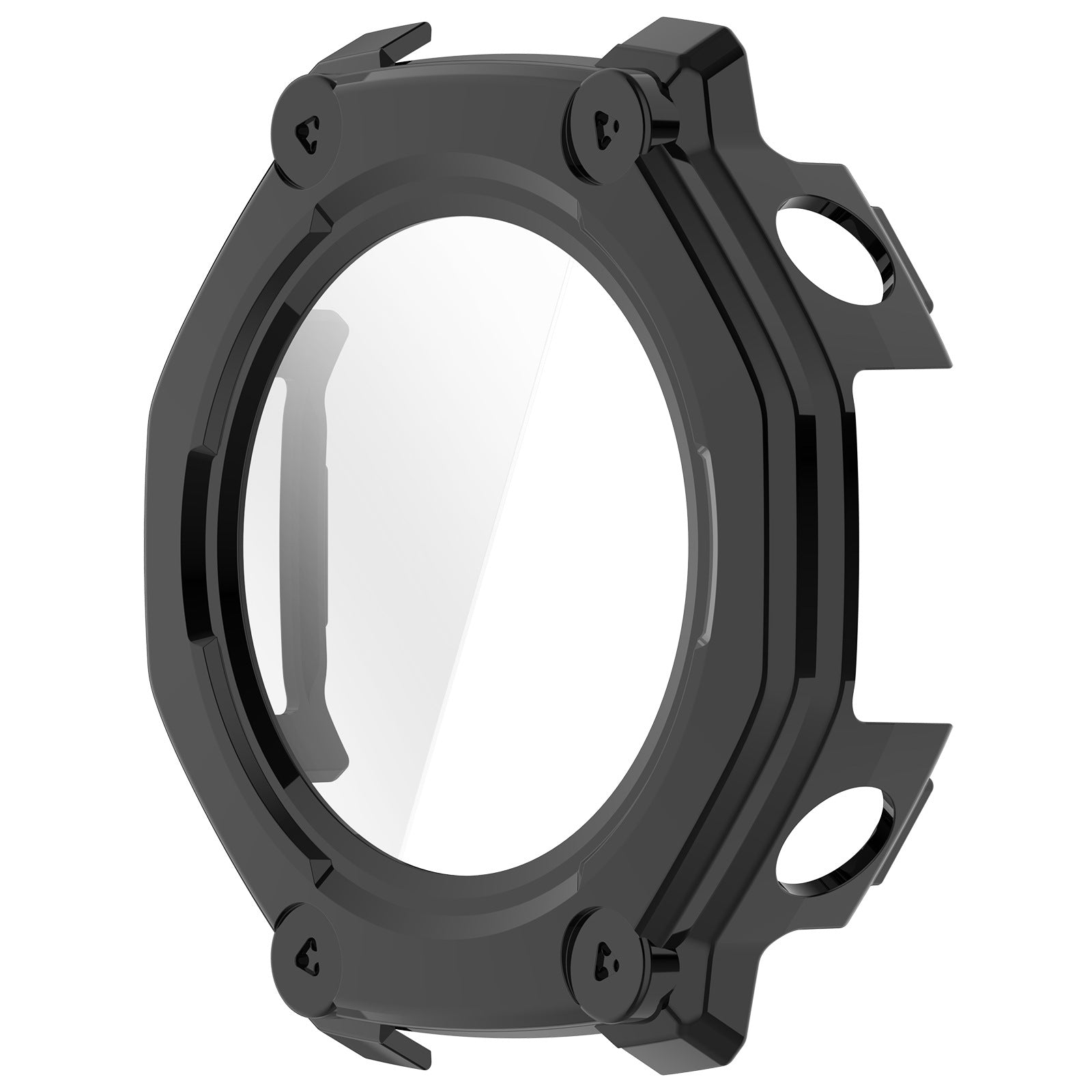 Coque dure avec verre Amazfit T-Rex 3 Pro - 48mm (noir)