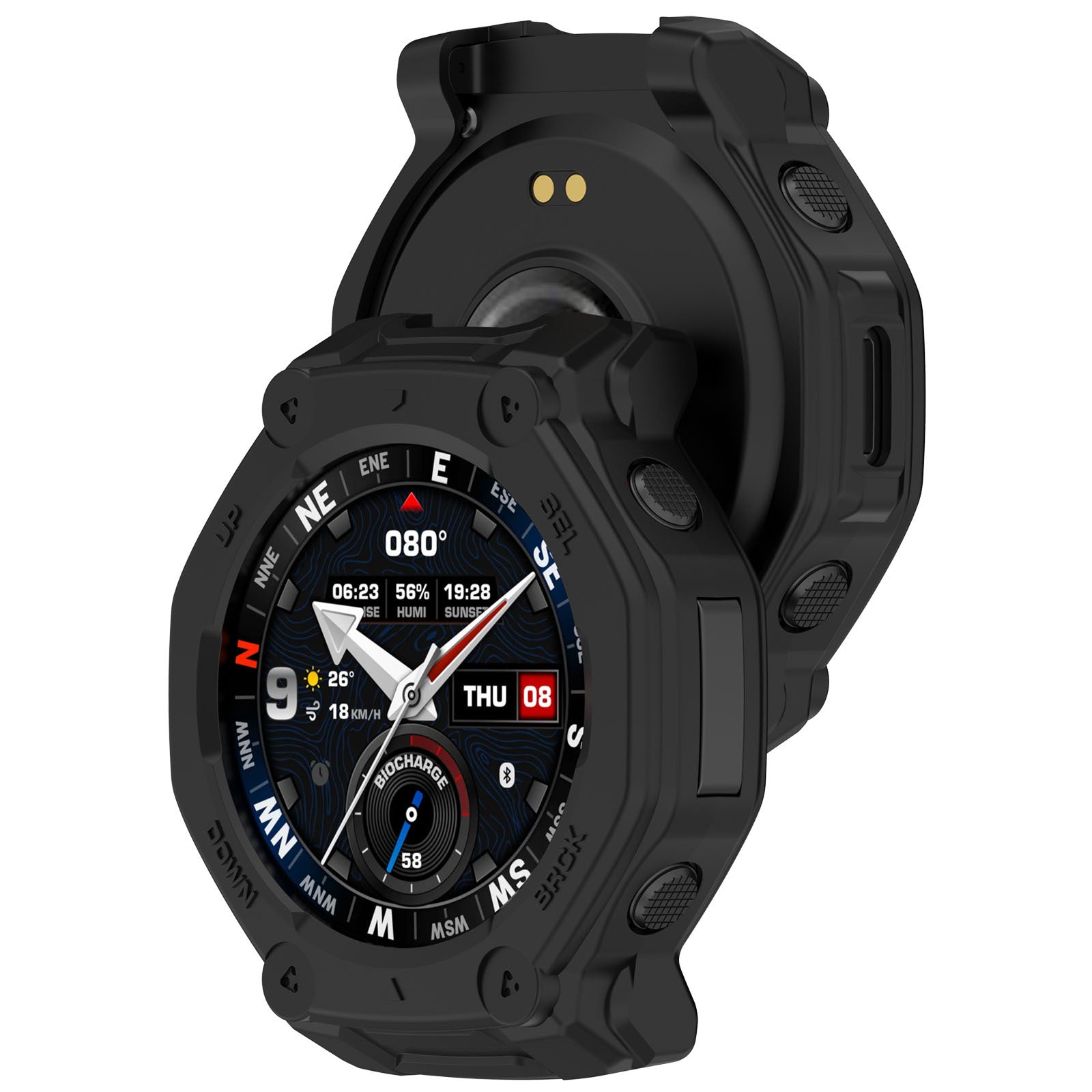 Coque TPU résistante Amazfit T-Rex 3 Pro - 48mm (noir)