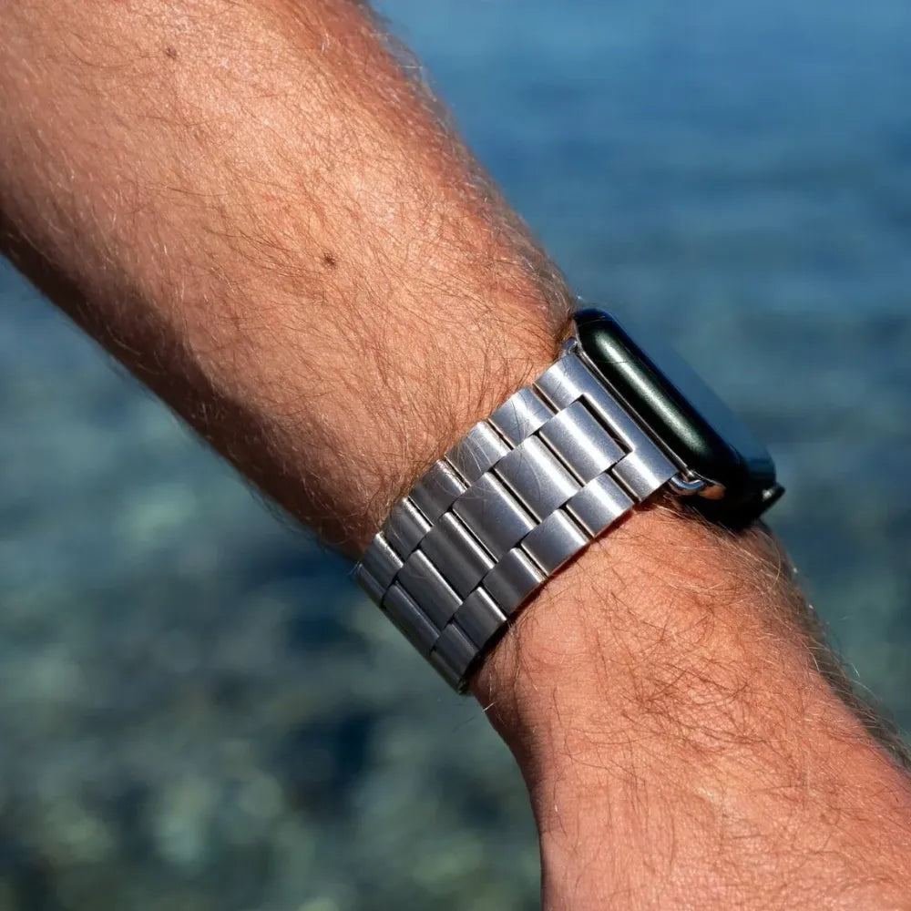 Bracelet acier Apple Watch (argent)