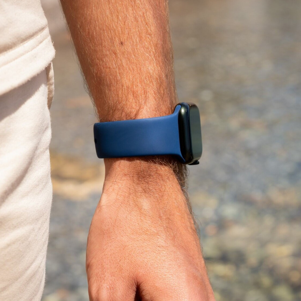 Bracelet silicone Apple Watch (bleu)