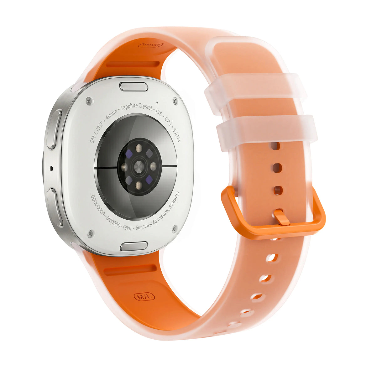 Samsung Galaxy Watch 8 - 44mm Jelly Silicone Strap (Orange)