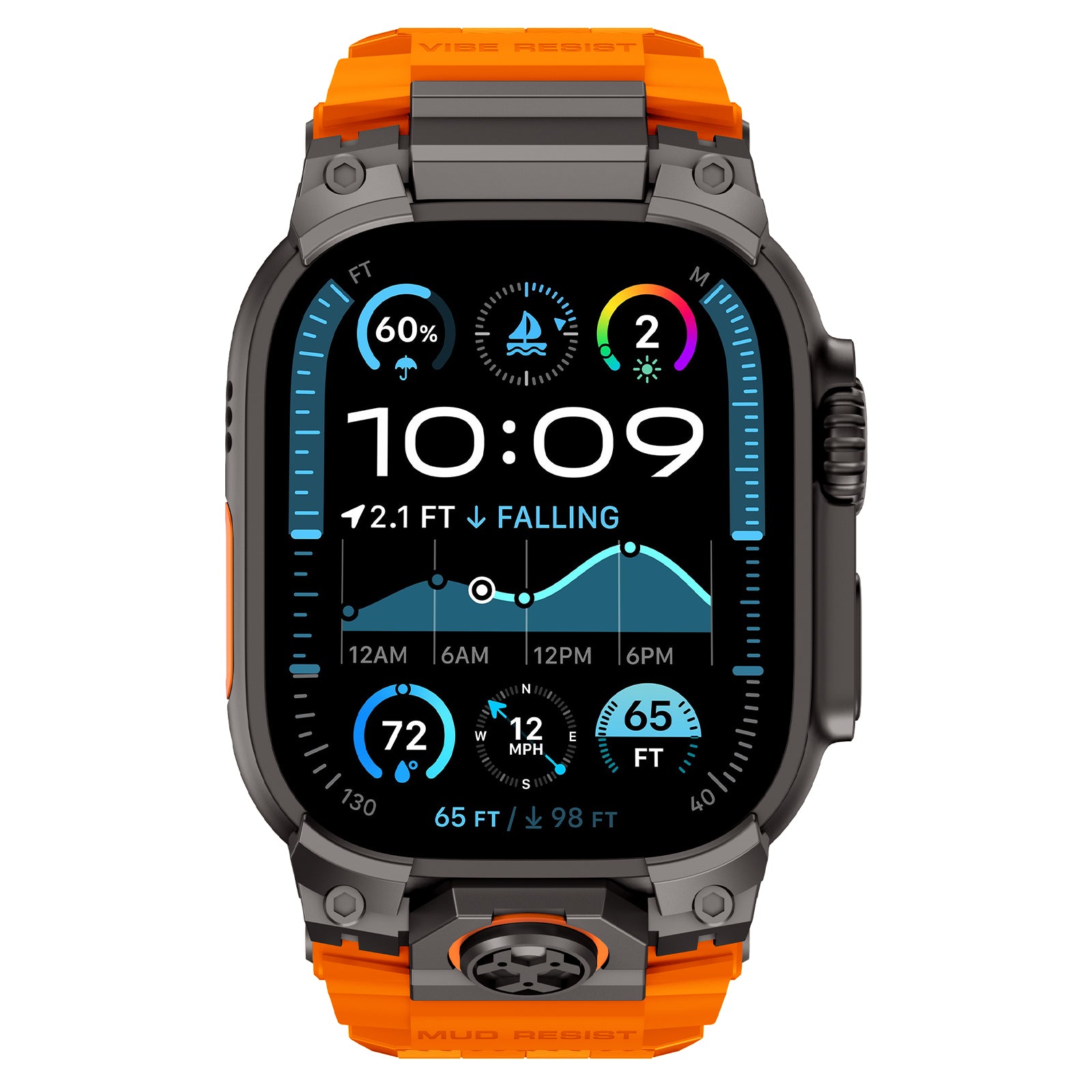 Bracelet silicone 'Cuatro garras' Apple Watch (orange)