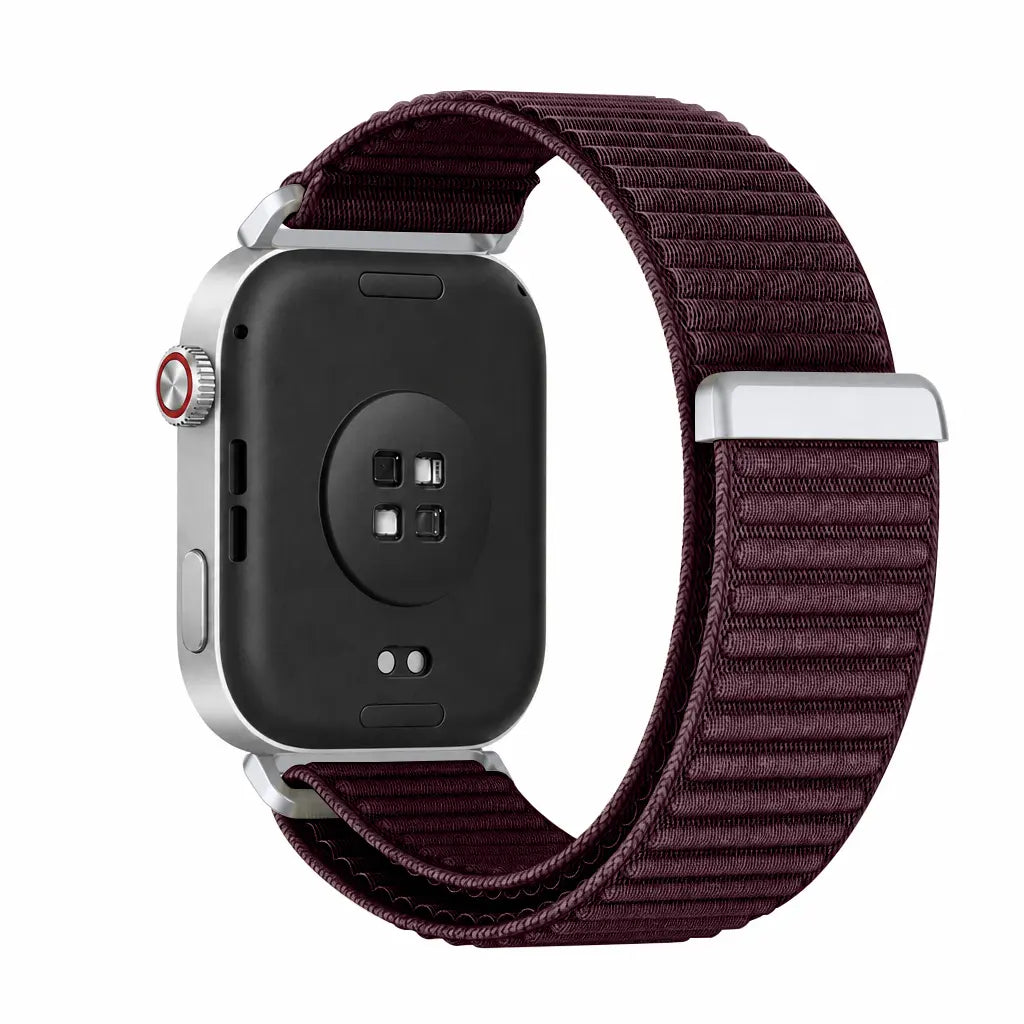 Bracelet nylon ondulé Xiaomi Smart Band 10 Pro (prune)