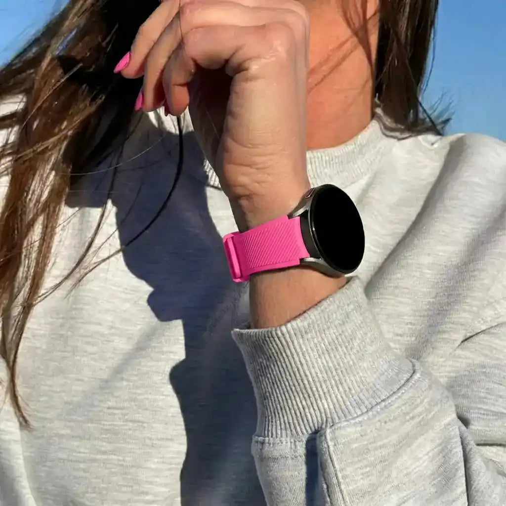 Bracelet silicone Xiaomi Amazfit Bip (rose vif)