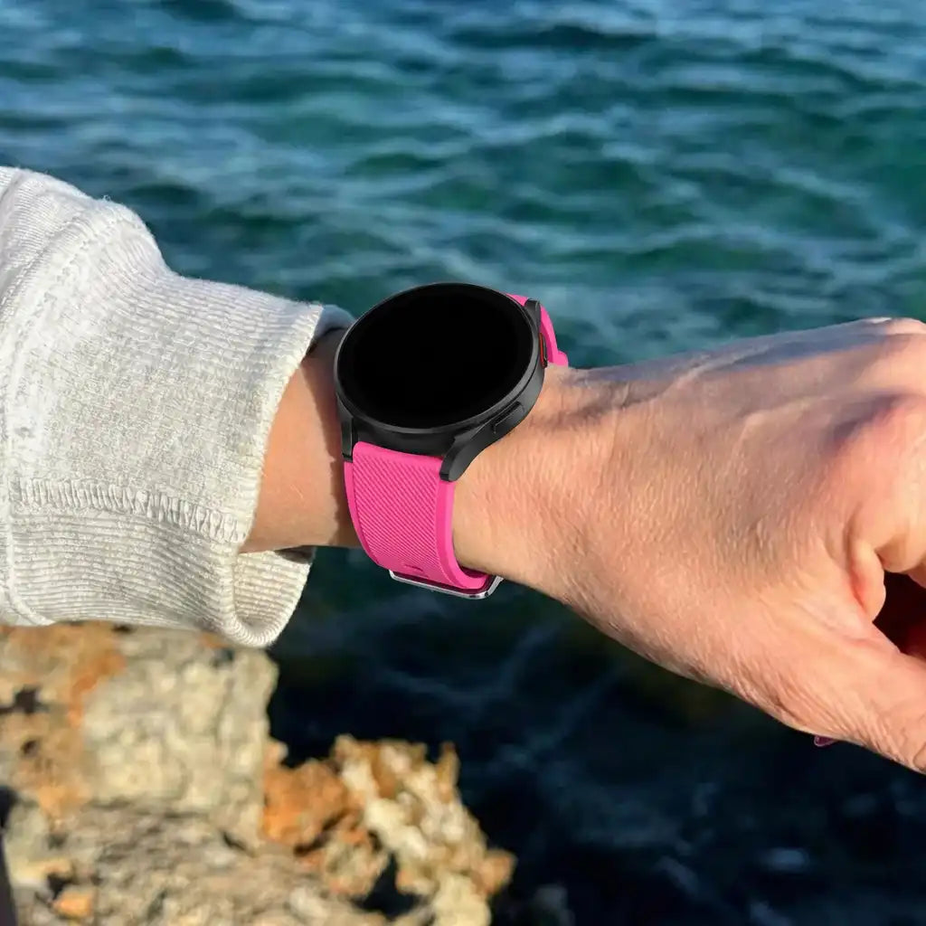 Bracelet silicone Xiaomi Amazfit Bip (rose vif)