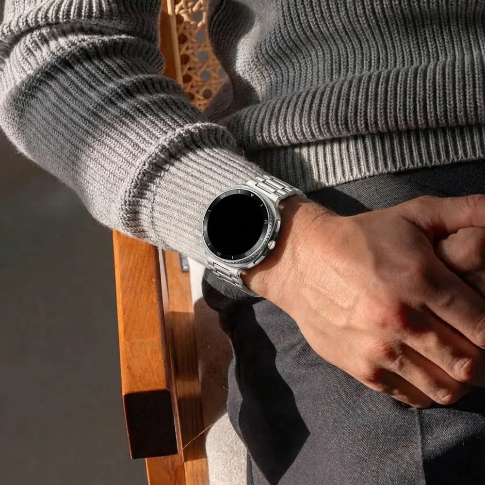 Bracelet acier Samsung Galaxy Watch 8 - 44mm (lumière stellaire)