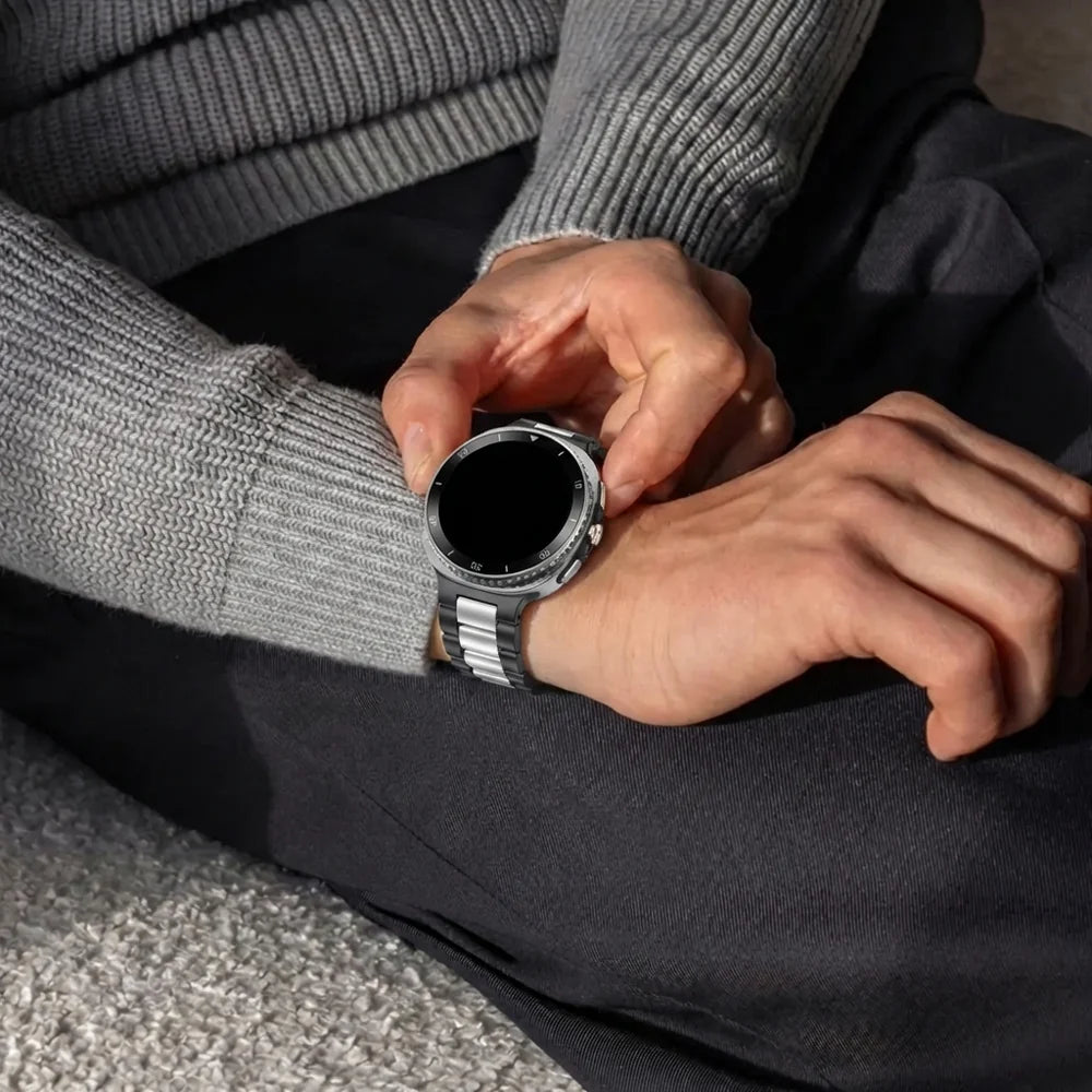 Bracelet acier Samsung Galaxy Watch 8 - 40mm (noir/argent)