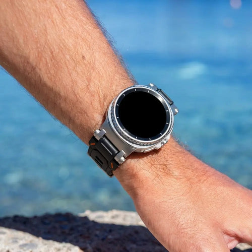 Bracelet silicone 'Explorer' Samsung Galaxy Watch 8 40mm (negro avec titane)