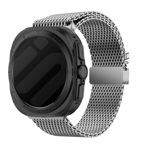 Bracelet milanaise avec boucle Samsung Galaxy Watch Ultra (titane)