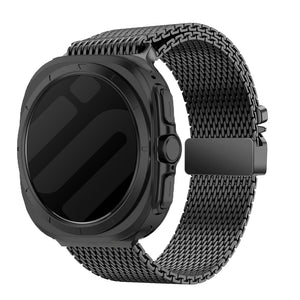 Bracelet milanaise avec boucle Samsung Galaxy Watch Ultra (noir)