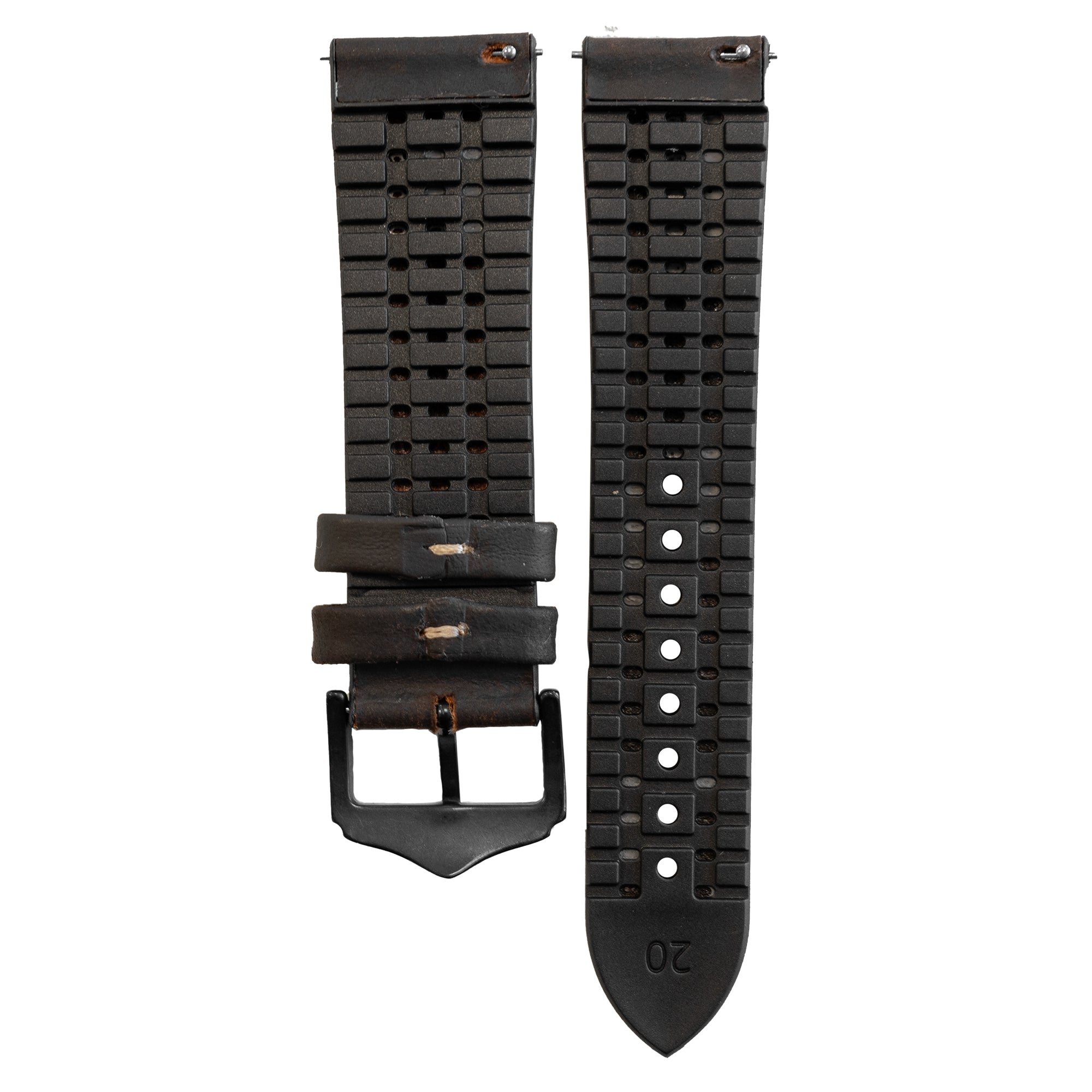 Bracelet cuir et silicone Coros Apex 42mm (marron)