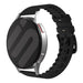 Bracelet cuir et silicone Amazfit Active 2 (noir)