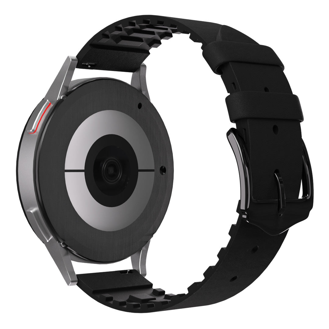 Bracelet cuir et silicone Withings Steel HR - 40mm (noir)