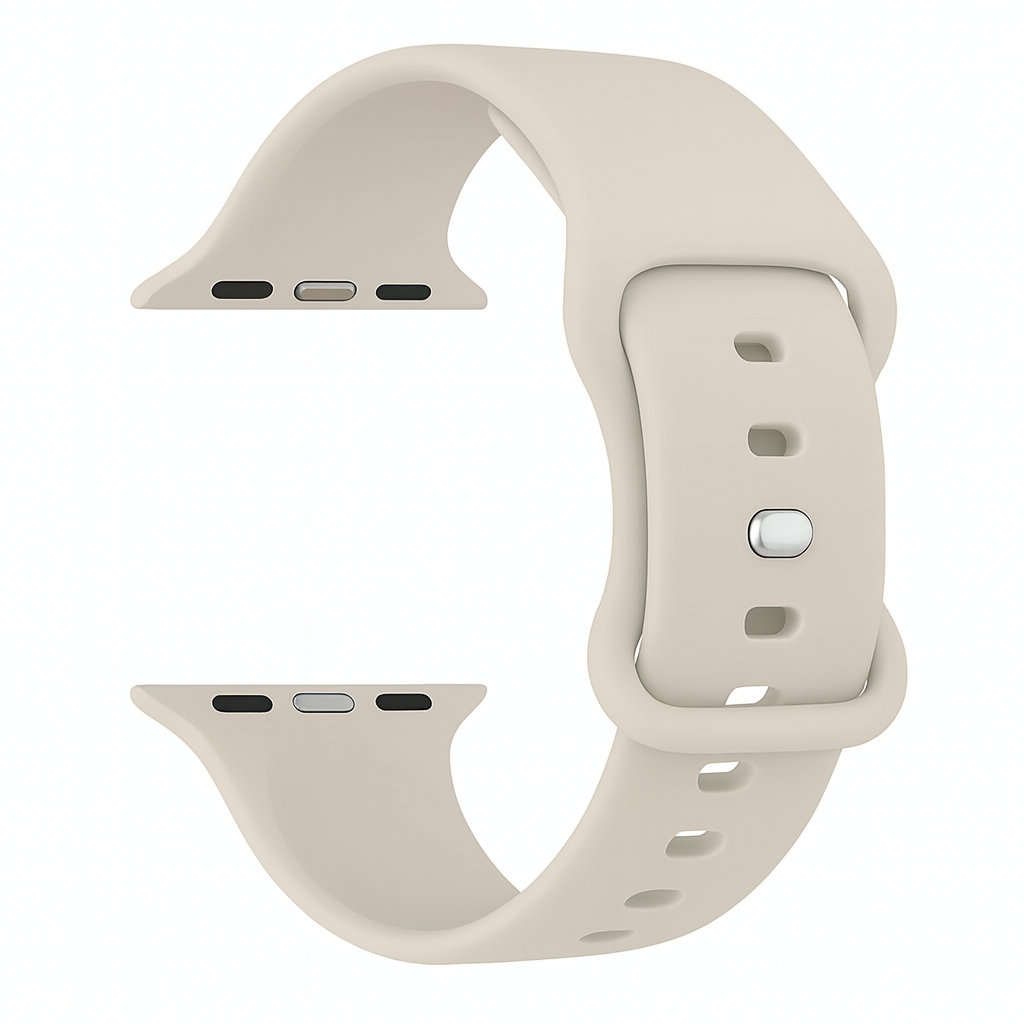 Bracelet silicone Apple Watch (lumière stellaire)
