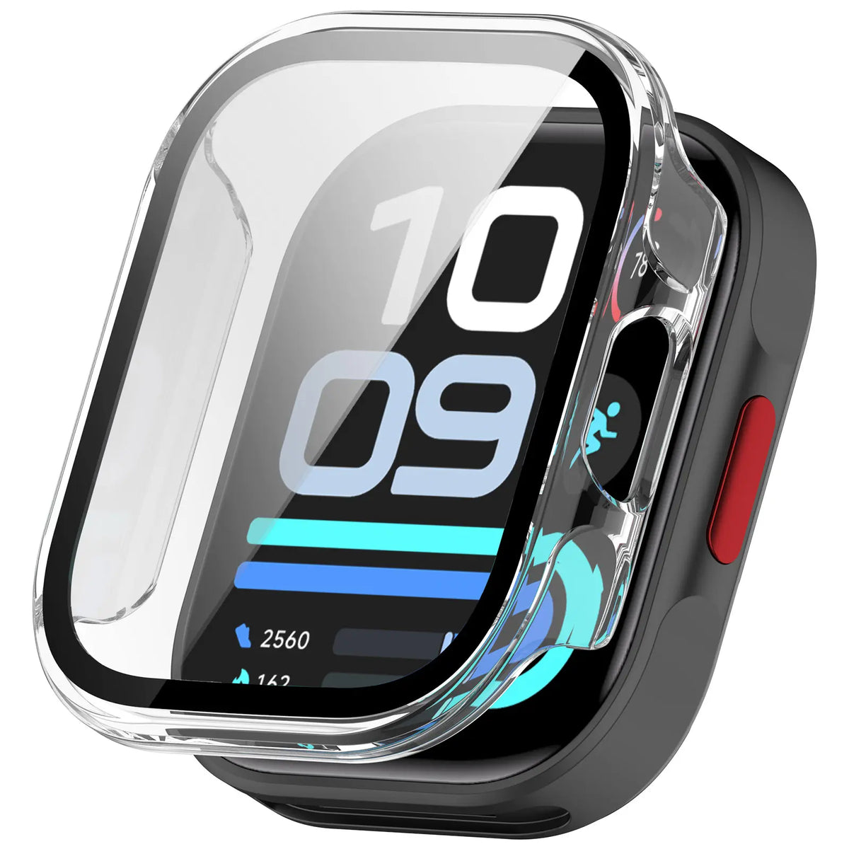 Coque PC avec verre Redmi Watch 6 Lite (transparent)