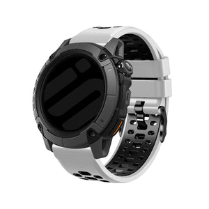 Bracelet sport avec boucle universel 24mm (blanc/noir)
