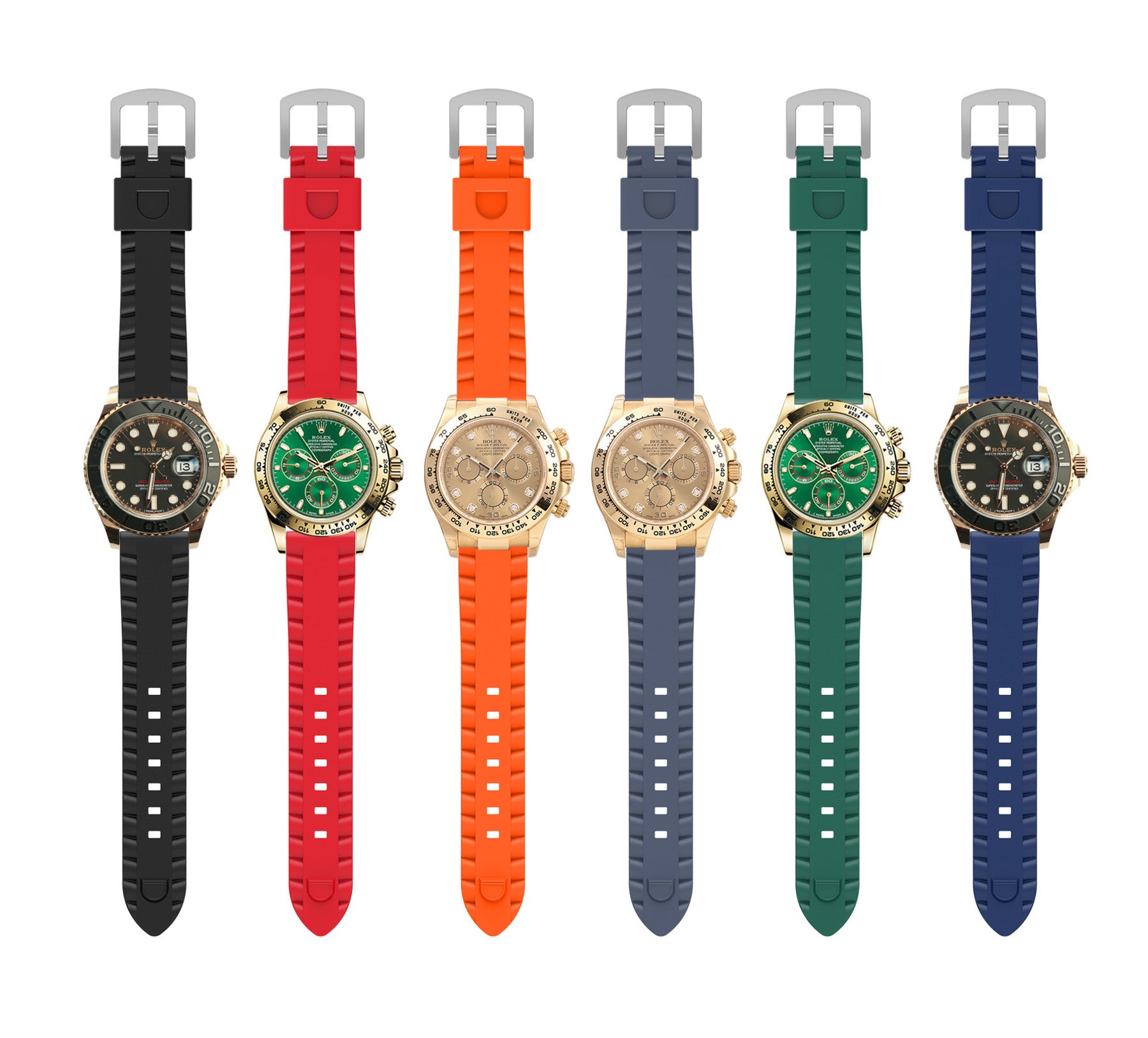 Bracelet silicone ondulé Coros Apex 4 - 46mm (noir)