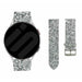 Bracelet cuir brillante Amazfit GTS 4 (argent)
