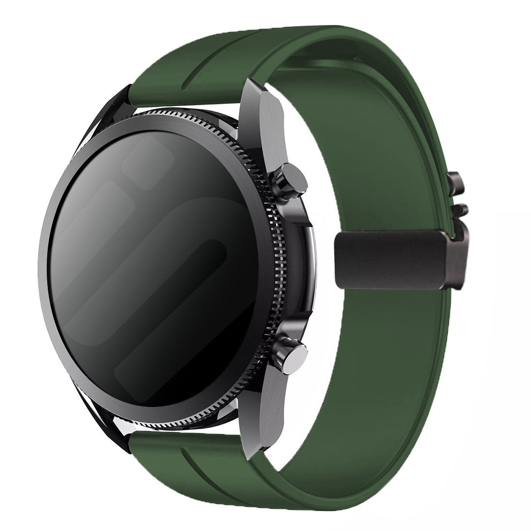 Bracelet silicone Huawei Watch GT 2 46mm avec boucle P (vert)