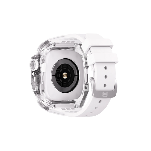 Reqior Boîtier en polymère avec bracelet en caoutchouc Apple Watch 45mm (transparente)