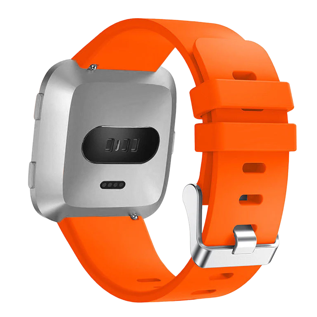 Bracelet Cuir Orange NICKSTON Pour Fitbit Versa 2 Et Versa – Deux Pièces – Neuf
