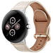 Bracelet cuir à maillons Google Pixel Watch 4 - 41mm (beige)