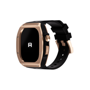 Reqior Apple Watch 45mm Polymer and Metal Case with Rubber Strap (Rose Gold)