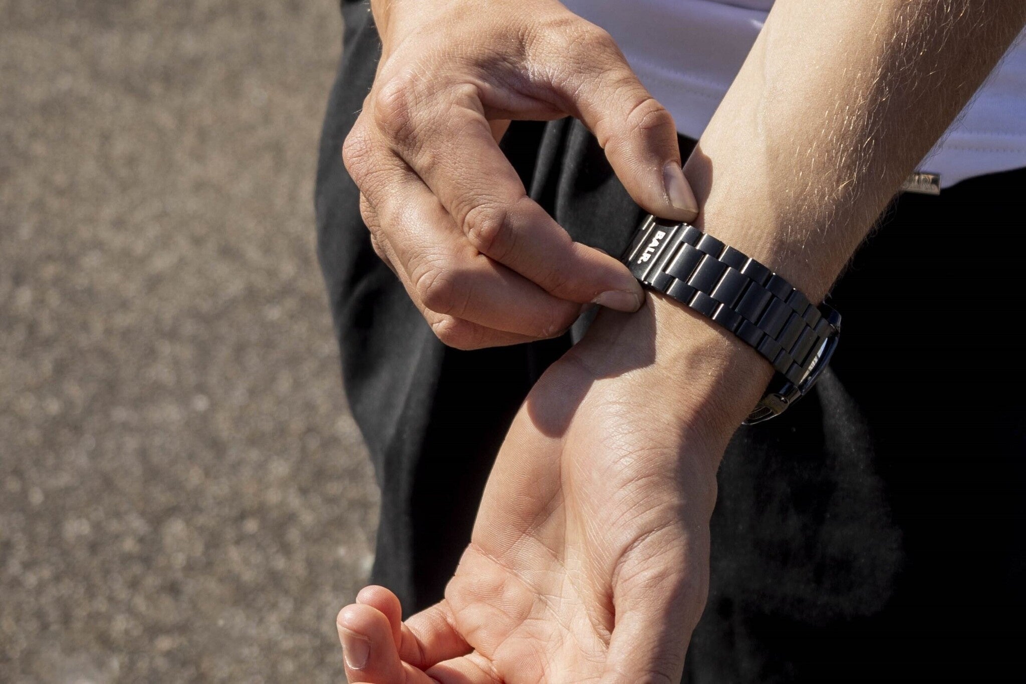 BALR Bracelet acier Samsung Galaxy Watch 46mm (noir)