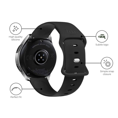 Bracelet silicone xoxo Wildhearts Samsung Galaxy Watch 46mm (noir)
