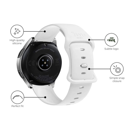 xoxo Wildhearts Fossil Gen 6 44mm Silicone Strap (White)