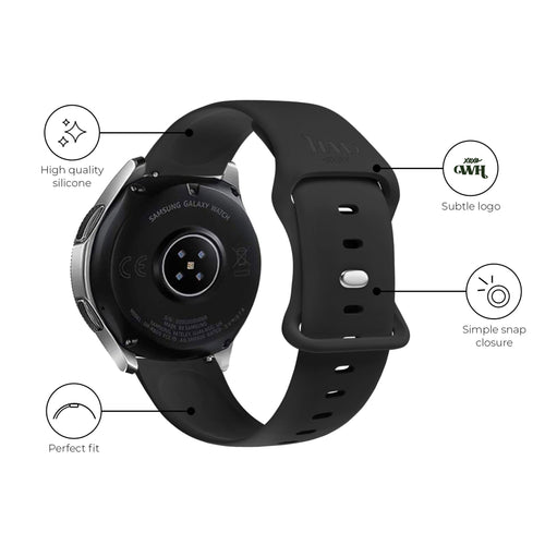 xoxo Wildhearts Samsung Galaxy Watch 7 - 40mm Silicone Strap (Black)